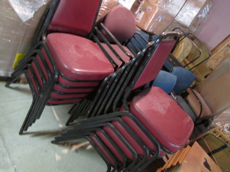 lot 307 image: Large lot of reception office and stacking chairs and others