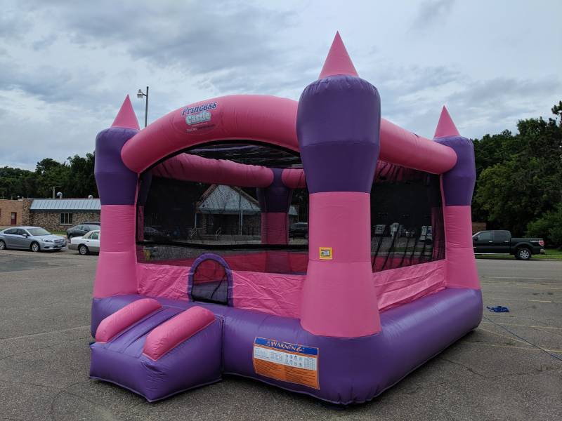 Purple and Pink Princess Castle Inflatable