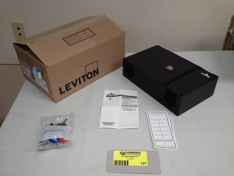 lot 127 image: Leviton Fiber Optic Patch Panel Lock Box, Mounts, Keys