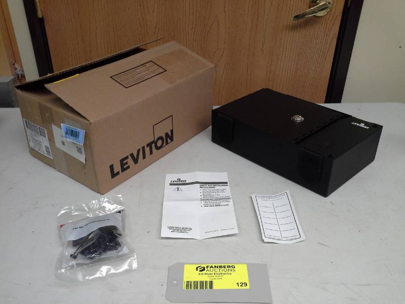 lot 129 image: Leviton Fiber Optic Patch Panel Lock Box, Mounts, Keys