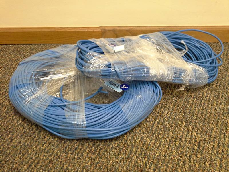 lot 200 image: Lot of (2) Cat6 Cable Bundles