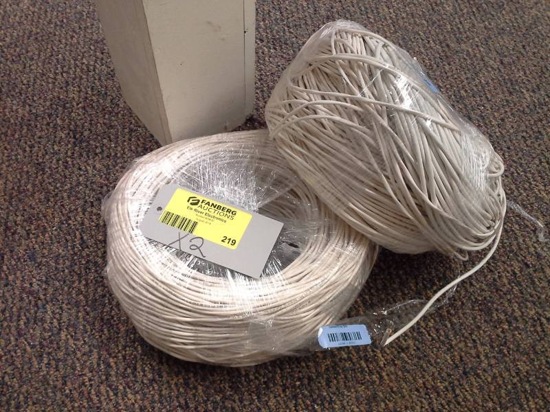 lot 219 image: Lot of (2) Cat5e Cable Bundles