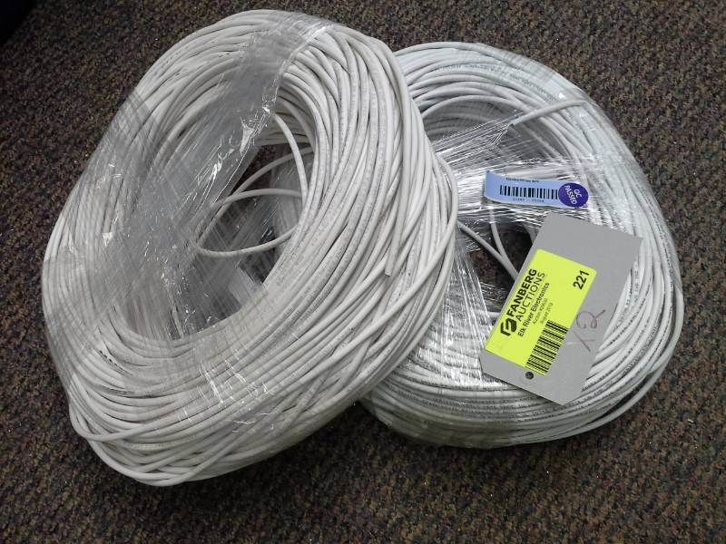 lot 221 image: Lot of (2) Cat5e Cable, Cat6 Cable Bundles