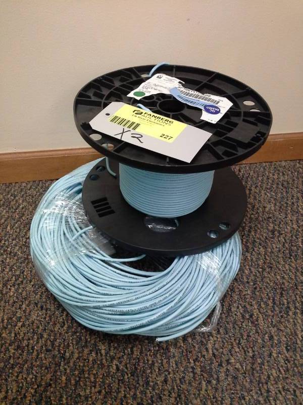 lot 227 image: Lot of (2) Cat5e Cable Spool and Bundle