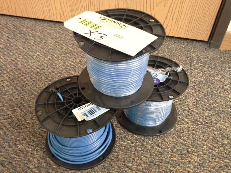 lot 230 image: Lot of (3) Cat5e Cable Spools