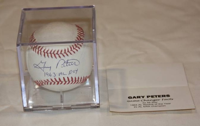 Gary Peters Baseball Auto with 1963 Rookie of the Year Inscription