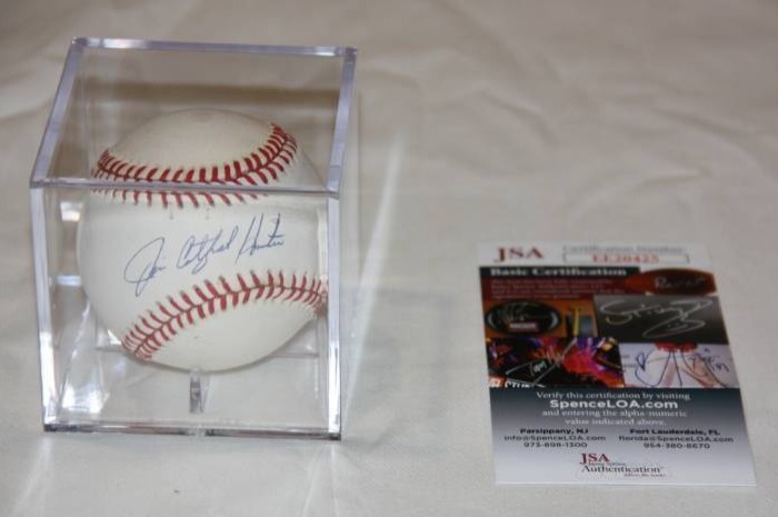 Jim Catfish Hunter Baseball Auto JSA COA