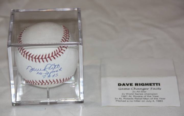 Dave Righetti Baseball No Hitter Inscription Tristar COA