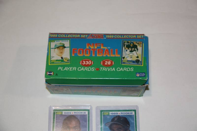 1989 Score Football Partial Set Minus Troy Aikman and Barry Sanders
