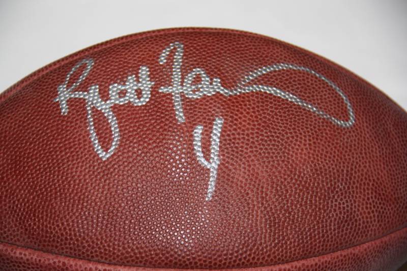 Brett Farve Wilson Official League Football Auto JSA COA