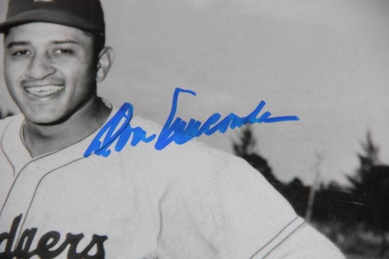 Brooklyn Dodgers Don Newcombe 8x10 Auto Main Line COA