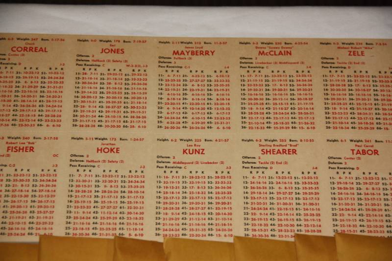 1982 (1981 season) APBA Football Supplemental Set