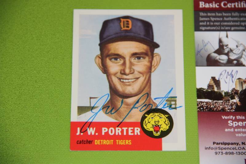 1991 Topps Archives 1953 JW Porter Auto JSA COA