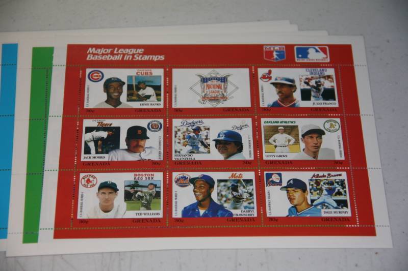 1988 Baseball Stamp Book with 9 Sheets of Stamps