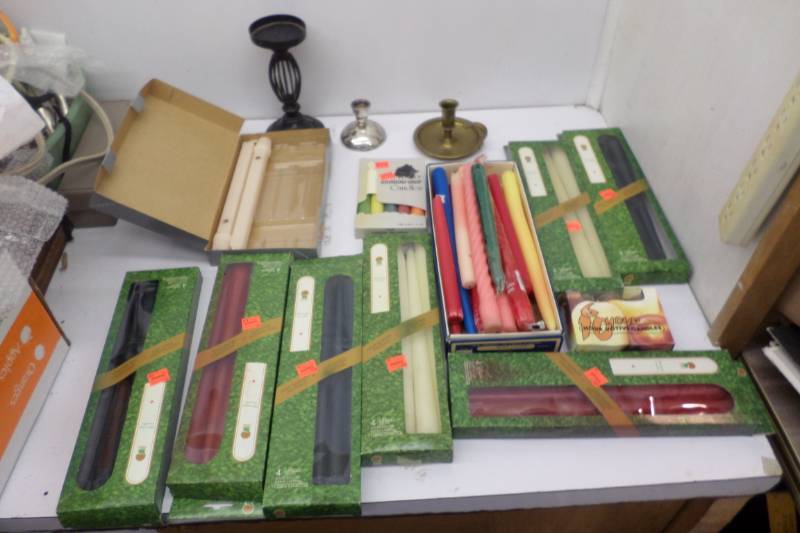 lot 79 image: Candles and Candle Holders