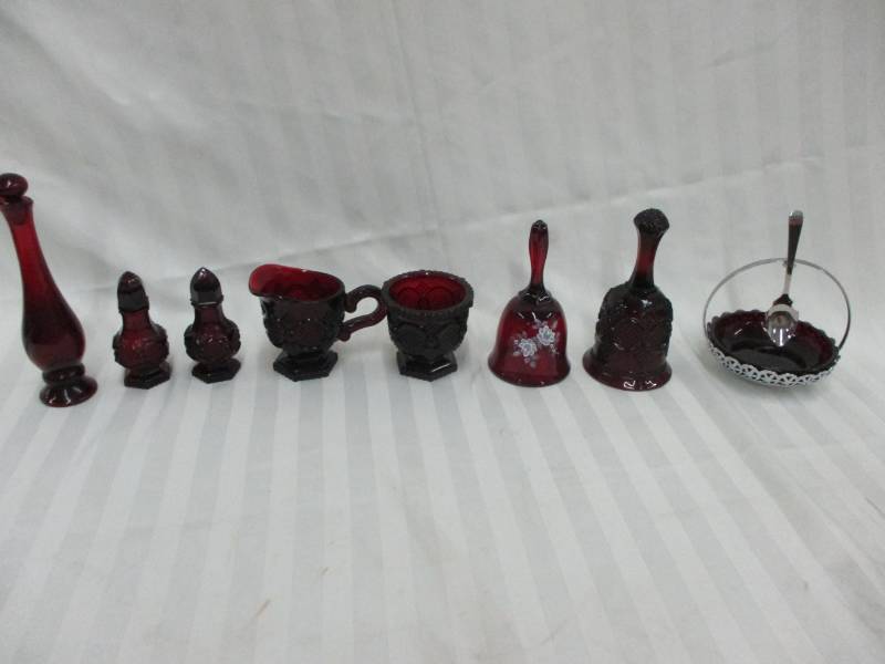 lot 67 image: Ruby Red Glassware