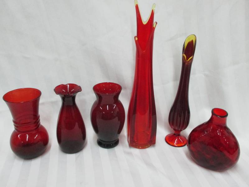 lot 71 image: Ruby Red Glassware