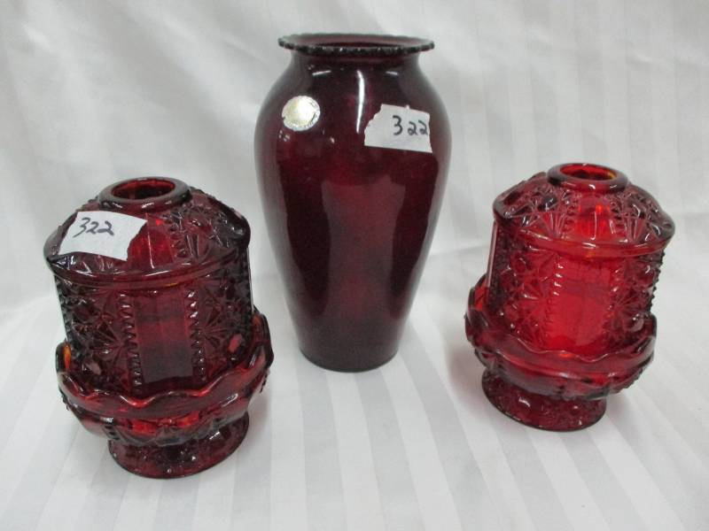 lot 72 image: Ruby Red Glassware