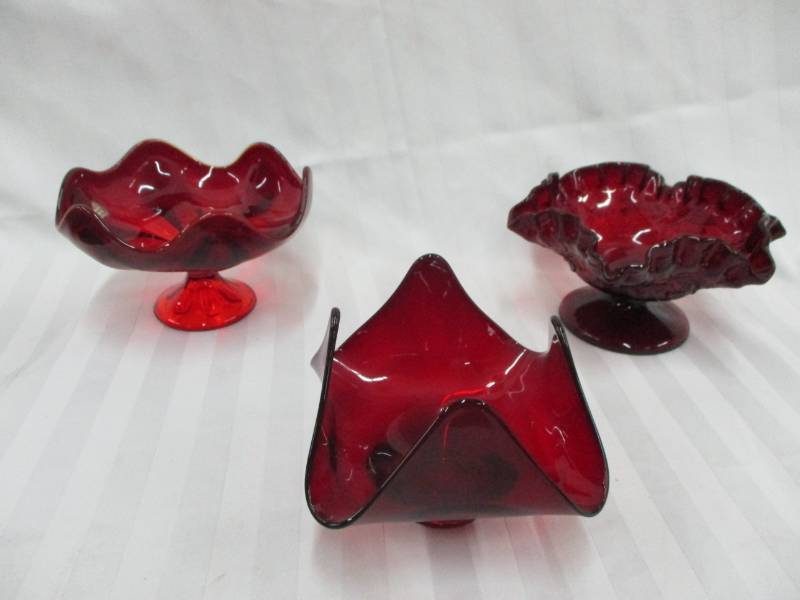 lot 73 image: Ruby Red Glassware