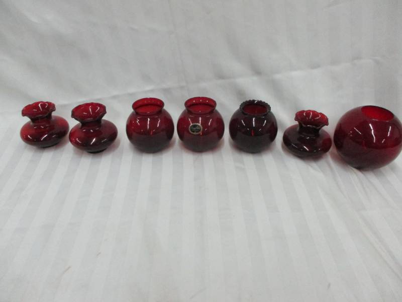 lot 102 image: Ruby Red Glassware