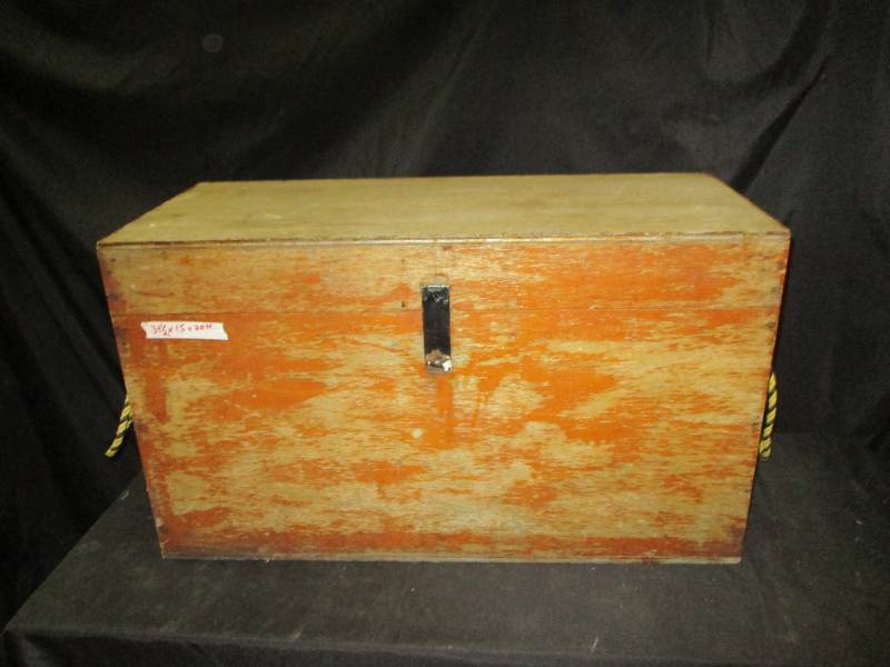 lot 30 image: Wood Box 34 12 x 15 x 20