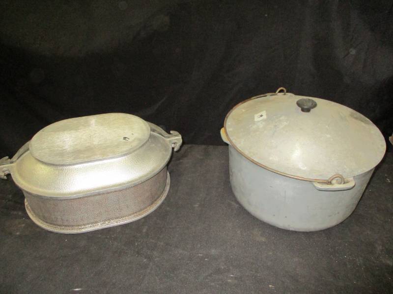 lot 35 image: Couple metal roasterpot