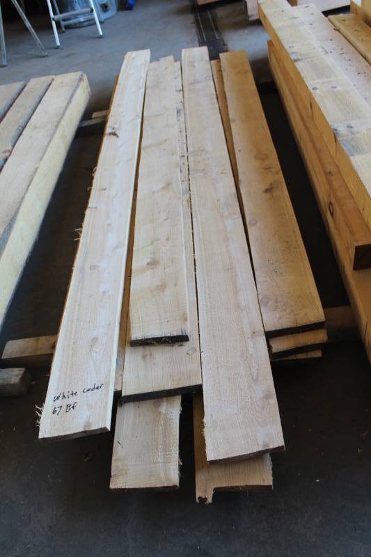 lot 460 image: Lot of (11) White Cedar Boards