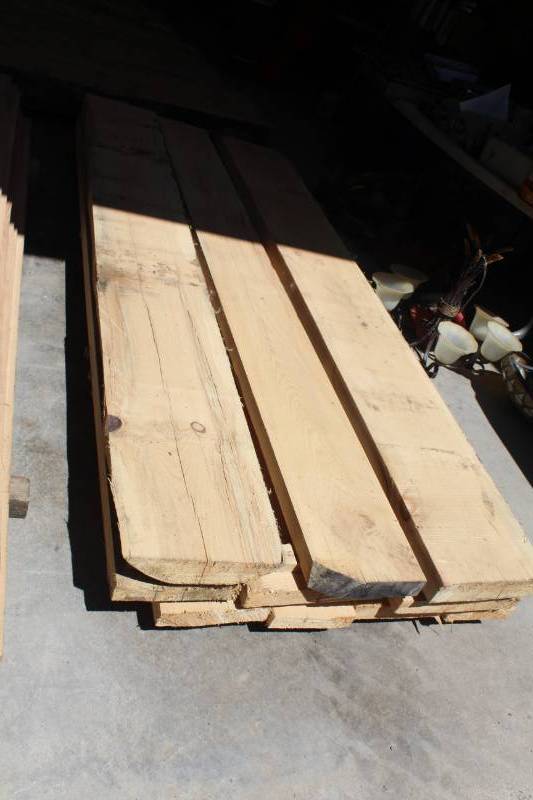 lot 490 image: Lot of (10) Rough-Cut White Pine Boards