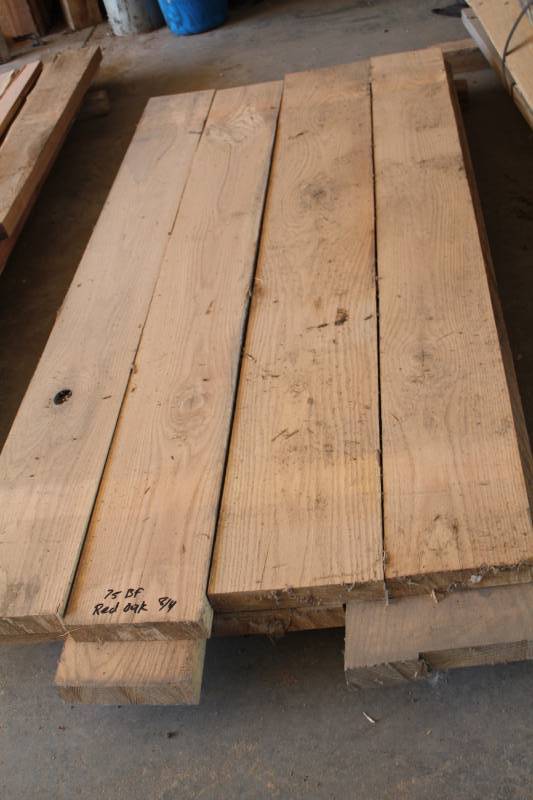 lot 500 image: Lot of (13) Red Oak Boards