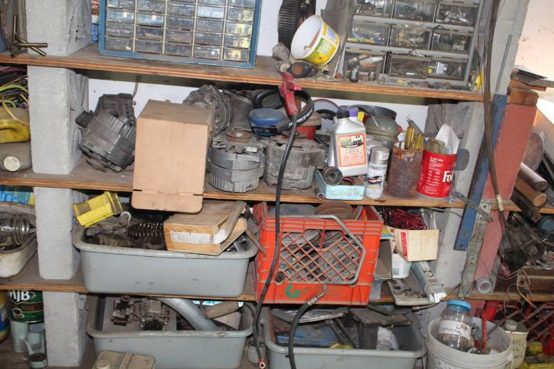 lot 247 image: Alternators, Misc. Hardware, Tools, Pulleys, Pipe Bender Head, and more