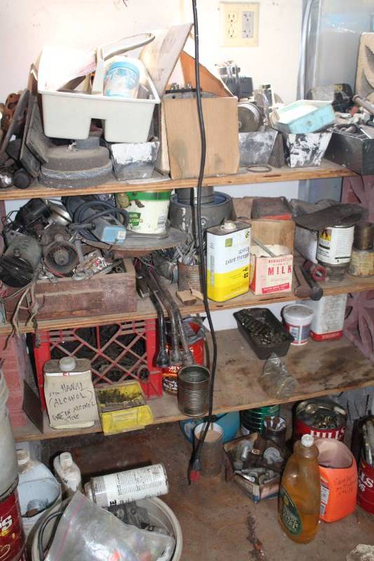 lot 257 image: Misc. Hardware and Electrical, Nuts, Bolts, Fittings, Axe Head, Spikes, And More