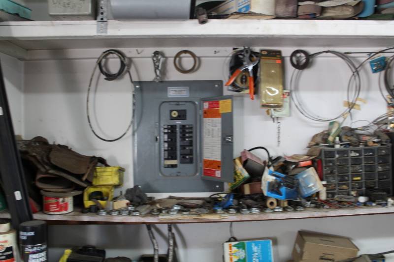 lot 259 image: Hardware, Rivitor, Band Saw Blades, Cables, Hand Saw, Parts Organizer, Misc. Hardware