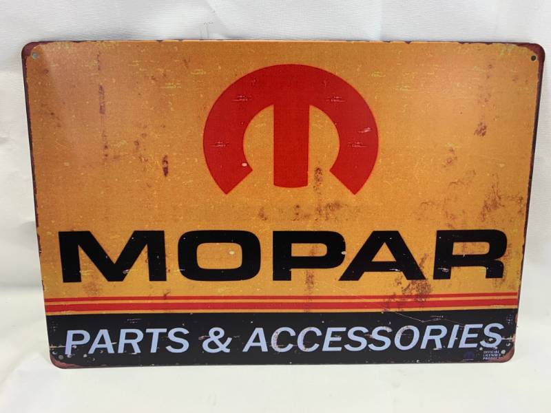 lot 21 image: Mopar Metal Sign