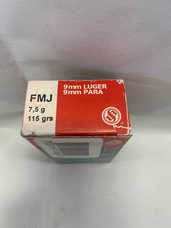 lot 35 image: Sellier & Bellot 9mm Luger 50 Rounds Ammunition