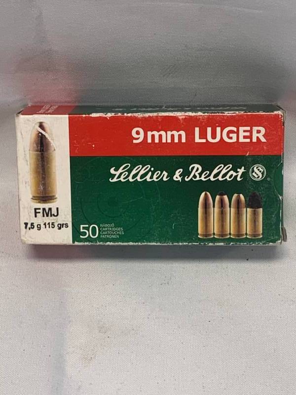 lot 37 image: Sellier & Bellot 9mm Luger 50 Rounds Ammunition