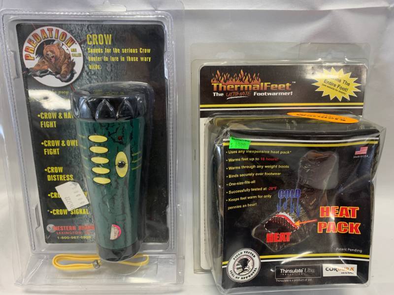 lot 51 image: New Crow Call & Thermal Feet Warmers