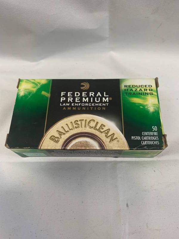 lot 32 image: Federal Premium 9mm Luger 50 Rounds Ammunition