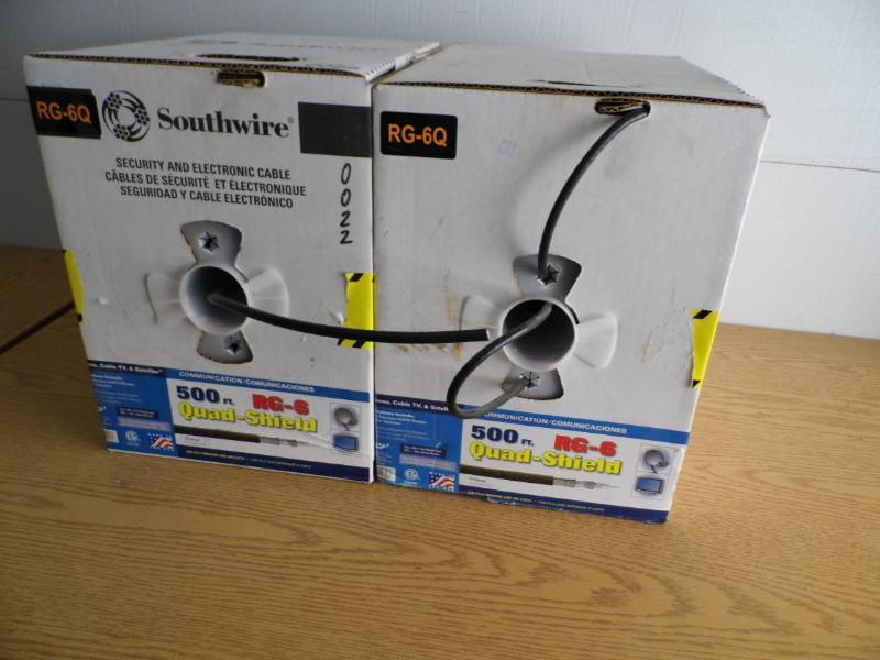 lot 17 image: 2 Partial Boxes of RG6 Wire