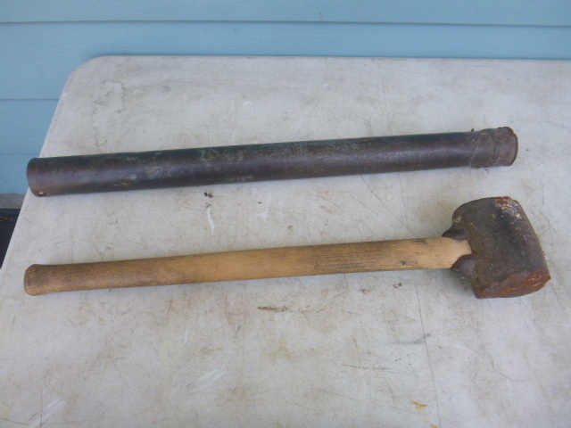 lot 92 image: Sledge Hammer and Post Pounder