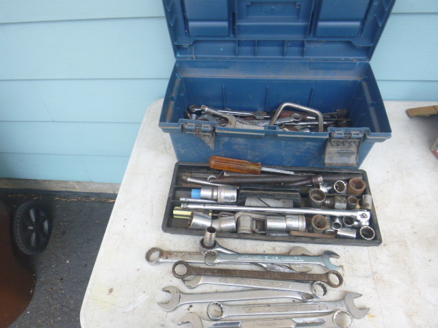 lot 102 image: Toolbox with Wrenches and Sockets