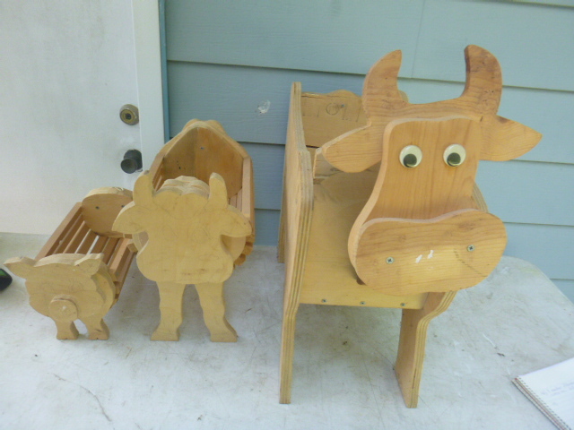 lot 116 image: Homemade Wooden Planters