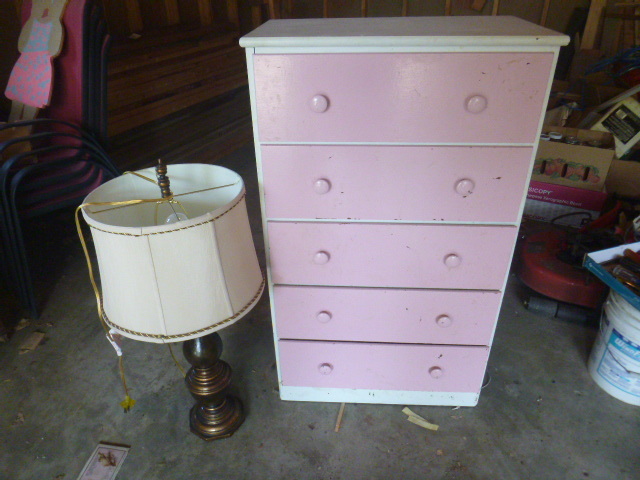 lot 147 image: Dresser and Lamp