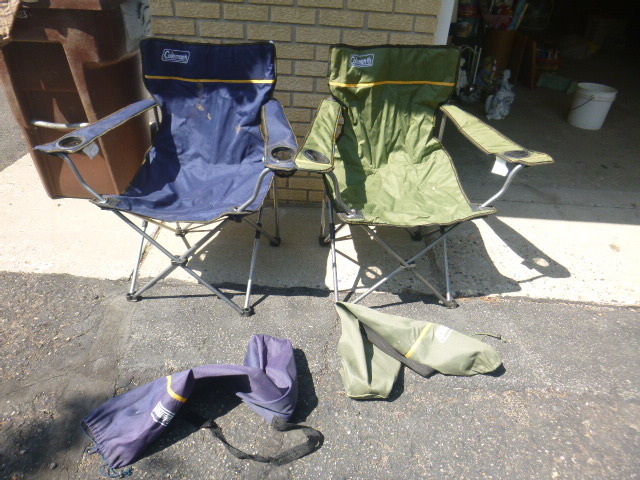 lot 191 image: 2 Coleman Folding Lawn Chairs