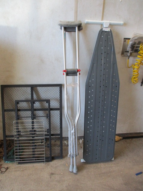 lot 91 image: Ironing BoardCrutches