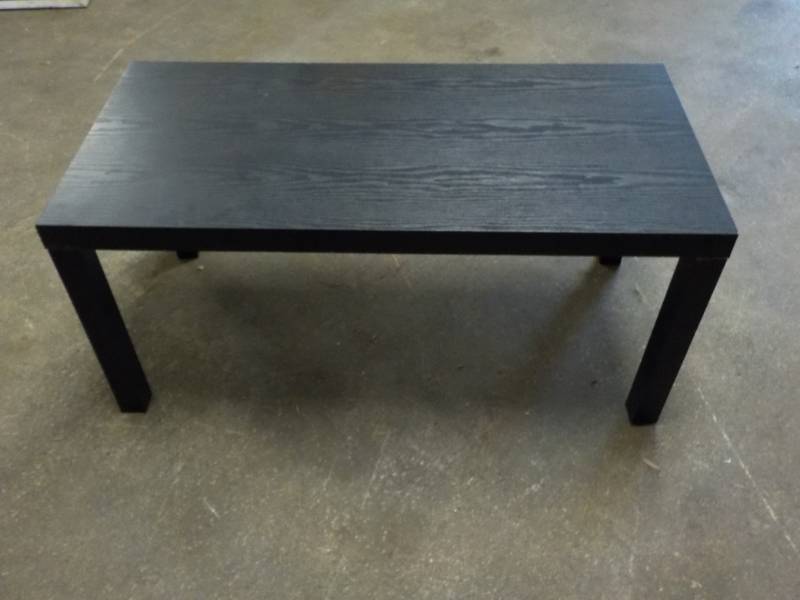 lot 16 image: Black Coffee Table- legs come off f...