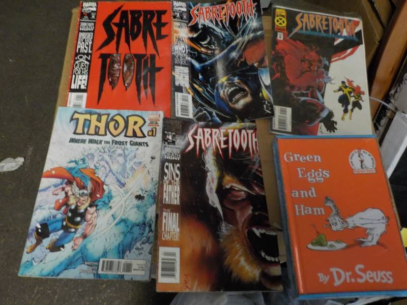 lot 21 image: Sabre Tooth, Thor Comics and Dr Seu...
