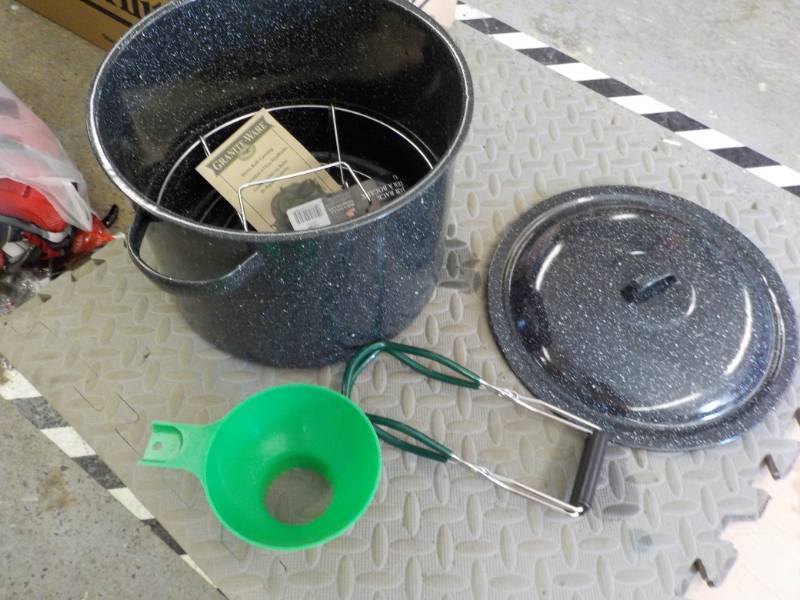 lot 73 image: Canner, Funnel, and Jar Opener...