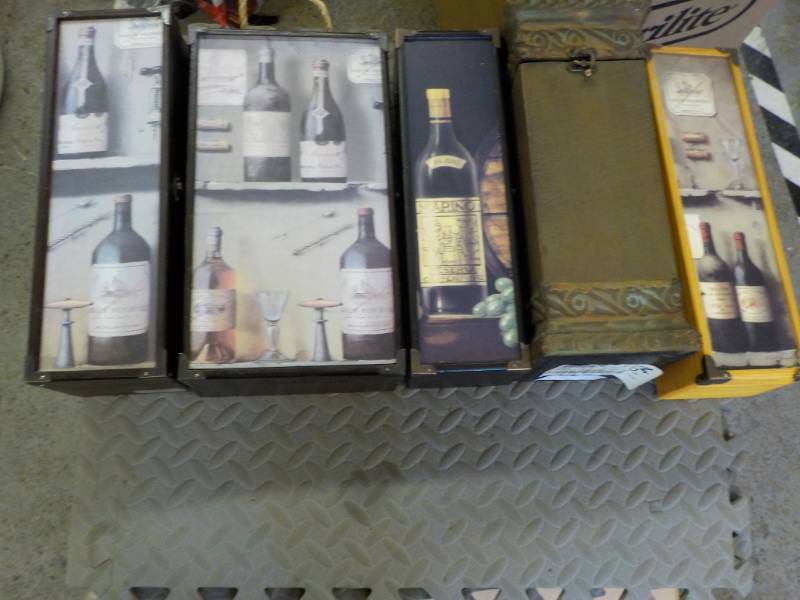 lot 129 image: 5 Wine Bottle Boxes...
