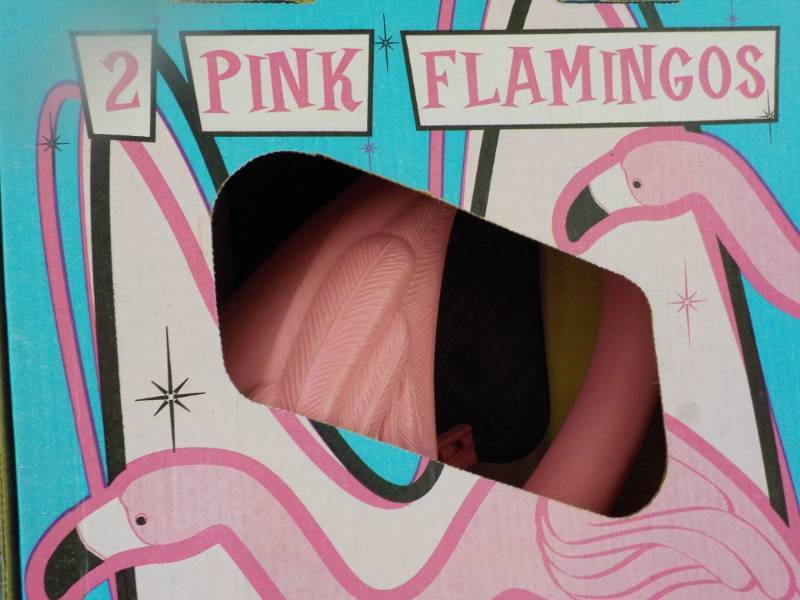 lot 188 image: 2 Pink Flamingos new in box...
