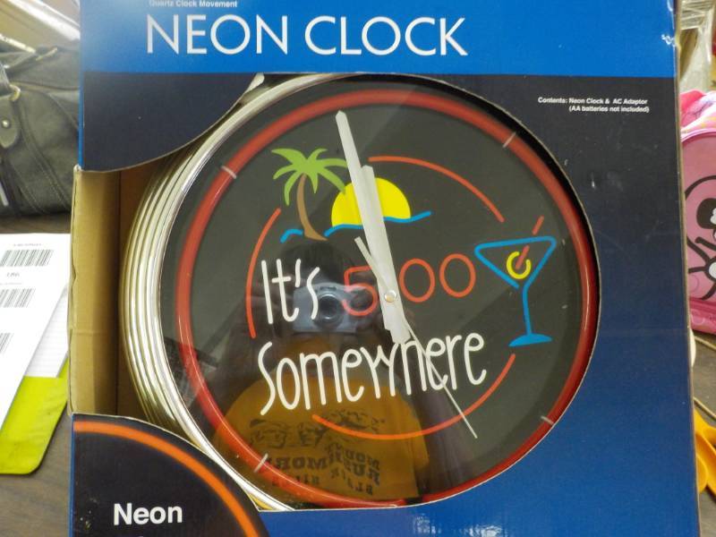 lot 189 image: New Neon Clock Its 500 Somewhere...